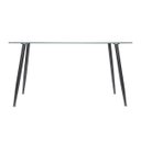 Ver imagem 2 de Mesa Felix Aço Pintado Preto Retangular Tampo Vidro - 120x80cm