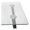 Ver imagem 3 de Mesa Felix Aço Pintado Preto Retangular Tampo Vidro - 120x80cm