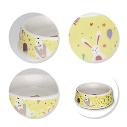 lancheira pet comedouro bebedouro elevado porta ração cachorro cães gato vasilha pote Animais Sortid - 3