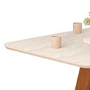 Ver imagem 4 de Conjunto Sala de Jantar 4 Cadeiras Tampo sem Vidro Dj Móveis Kiara Freijó Quartzo Yasmin Veludo Kraf