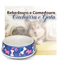Comedouro Bebedouro Tigela Comida Água Cachorro Gato Pet Porta Ração Scoob - 2