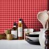 Papel de Parede Pastilhas para Cozinha Vermelho 0,56x3,00m - 1