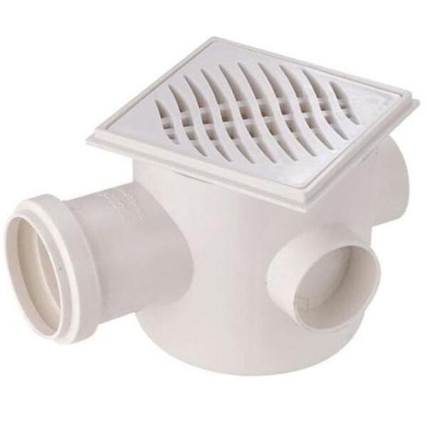 Caixa Sifonada Quadrada Branca Tigre 100x100x50mm