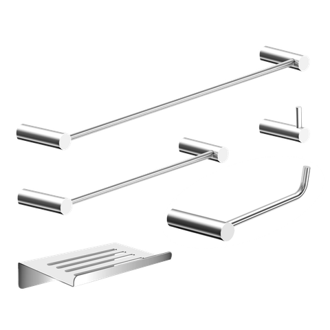 Kit de Acessórios para Banheiro Escovado 5 Peças 2180or Grego Metal
