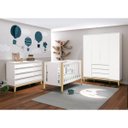 Ver imagem 2 de Berço Tom com Pés em Madeira Natural - Branco