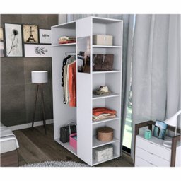 Módulo Closet com Prateleiras e Espelho Moove Branco Appunto - 2