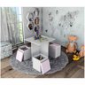 Conjunto Mesa Infantil 4 Banquetas Funny Branco/rosa Appunto - 2