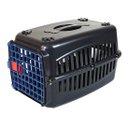 Ver imagem 3 de Caixa De Transporte Cães/Gatos Nº1 Preta Com Porta Azul
