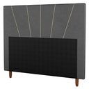Ver imagem 1 de Cabeceira Casal Queen Size 160cm Linho Cinza