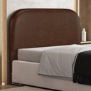 Ver imagem 3 de Cabeceira Cama Box Casal 140cm Orgânica Lanna W01 Couríssimo Marrom - Lyam Decor