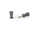 Ver imagem 1 de Kit C/ 6 Puxador Tulipa Ponto Puxadores de Gaveta Armario Colonial: Prata Velho