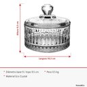 Ver imagem 7 de Potiche Decorativo de Cristal Transparente 10x10x10cm Tampa Enfeite Sala Mesa