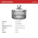 Ver imagem 6 de Potiche Decorativo de Cristal Transparente 10x10x10cm Tampa Enfeite Sala Mesa