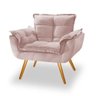 Poltrona Decorativa Opala Suede Rose - 1
