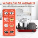 Ver imagem 6 de Gtkzw Cooktop Elétrico Portátil 1800w com Controle Touch e Botão (vermelho)