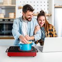Ver imagem 3 de Gtkzw Cooktop Elétrico Portátil 1800w com Controle Touch e Botão (vermelho)
