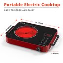 Ver imagem 2 de Gtkzw Cooktop Elétrico Portátil 1800w com Controle Touch e Botão (vermelho)