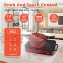 Ver imagem 4 de Gtkzw Cooktop Elétrico Portátil 1800w com Controle Touch e Botão (vermelho)