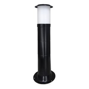 Poste Balizador Luminária Casa Sítio Jardim 50cm Preto