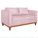 Ver imagem 2 de Sofá 3 Lugares Europa 180 cm Estilo Conforto e Elegância Suede Rosa Bebê - ADJ Decor