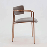 Cadeira Coco Aço Inox Cobre Envernizado em Tecido, Couro Ecológico e Couro Natural Várias Cores - Ar - 3