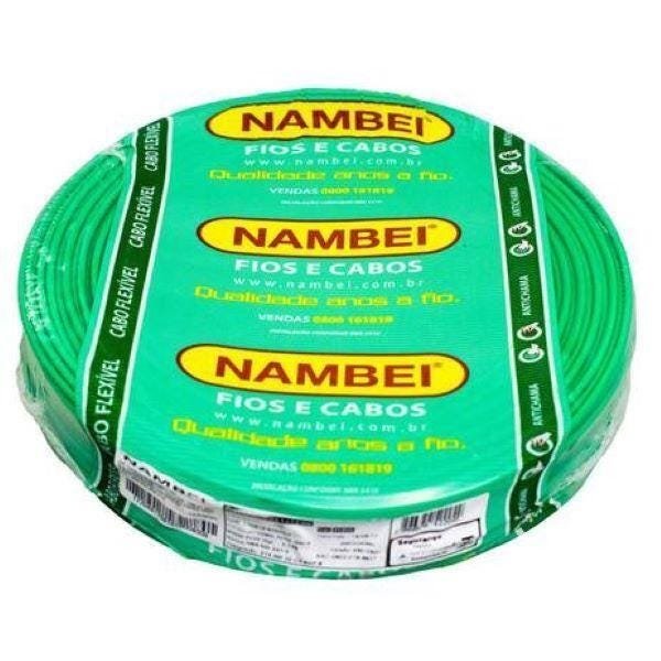 Rolo 100m Cabo Flexivel 10,0 Mm Verde Nambei - 1