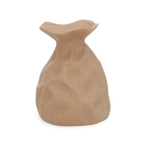 Vaso Organic em Ceramica Marrom Mart 30,5cm
