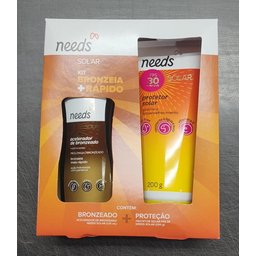 Kit Protetor Solar Needs Fps 30 200g + Acelerador Bronzeado 125ml - 8