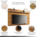 Ver imagem 3 de Painel Suspenso Decorativo Curv 1.8 Tv até 70 Polegadas Cinamomo/offwhite G26 - Hb Móveis