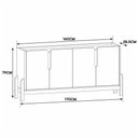 Ver imagem 7 de Sala de Jantar Lizz com Cristaleira e Buffet Aparador 4 Portas Branco/cedro - Casa D