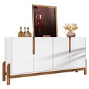 Ver imagem 5 de Sala de Jantar Lizz com Cristaleira e Buffet Aparador 4 Portas Branco/cedro - Casa D