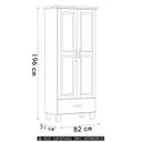 Ver imagem 4 de Guarda Roupa Solteiro 82cm 2 Portas 1 Gaveta Renzo Freijó F07 - Mpozenato