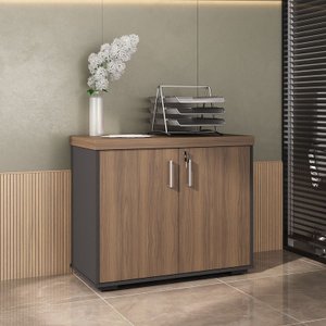 Balcão Tamburato 2 Portas - Nogal/preto 6368