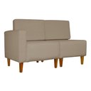 Ver imagem 2 de Poltrona Decorativa Alice Pés Trapézio Suede Capuccino - Ds Estofados