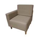 Ver imagem 4 de Poltrona Decorativa Alice Pés Trapézio Suede Capuccino - Ds Estofados