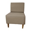 Ver imagem 5 de Poltrona Decorativa Alice Pés Trapézio Suede Capuccino - Ds Estofados