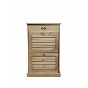 Sapateira com 2 Compartimentos e 1 Gaveta Madeira Maciça Bali Mel