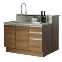 Ver imagem 3 de Ilha de Cozinha com Bancada e Balcão 120 Cm Rustic Glamy Madesa Rustic