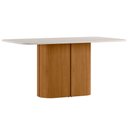 Ver imagem 6 de Mesa de Jantar 6 Lugares Retangular Tampo Vidro Verbena N01 Ypê Off White - Lyam Decor