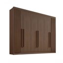 Ver imagem 1 de Guarda Roupa Casal 6 Portas Ripado 7 Gavetas sem Pés Athos - D' Doro Cinamomo/Ripado