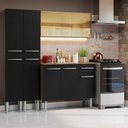 Ver imagem 2 de Armário de Cozinha Compacta 169cm Rustic/preto Emilly Madesa 09 Rustic/preto Rustic/preto