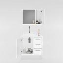 Ver imagem 4 de Gabinete para Banheiro com Cuba e Espelho Turin 60 C/ Vidro - Branco