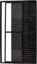 Ver imagem 1 de Porta de Aluminio Balcão 3 Folhas com Trinco Linha Leve:2,10 X 1,20/preto