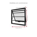 Ver imagem 2 de Janela Maxim-Ar com Grade 80CMX60CM em Alumínio Preto com Vidro – Vitrolar