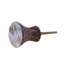 Ver imagem 2 de Puxador Madrepérola Retangular C/ Madeira 3x3x3cm