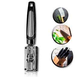 afiador amolador faca aço inox jogo 4 ferramenta lamina chef - 6