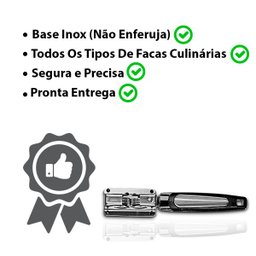 afiador amolador faca aço inox jogo 4 ferramenta lamina chef - 4
