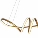 Ver imagem 2 de Luminária Pendente Dourado Luz Dupla 3000k e 6000k