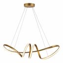 Ver imagem 1 de Luminária Pendente Dourado Luz Dupla 3000k e 6000k