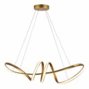 Ver imagem 1 de Luminária Pendente Dourado Luz Dupla 3000k e 6000k